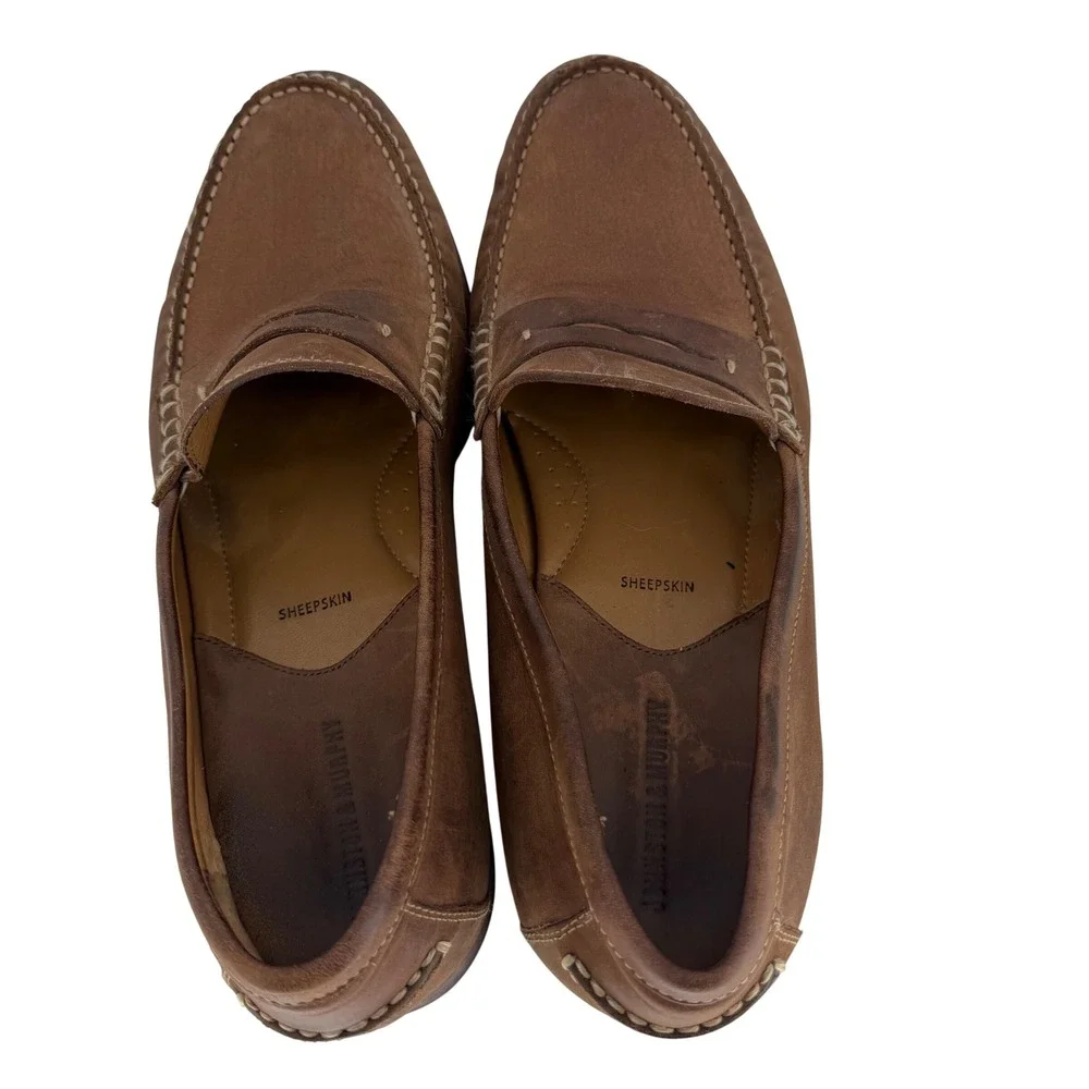 Johnston & Murphy‎ Penny Loafers Quiet Luxury Menswear Ivy League 12M Sheepskin